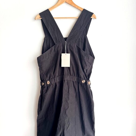 Everlane The Fatigue  Apron  Black Classic Jumpsuit 14 - Picture 4 of 6